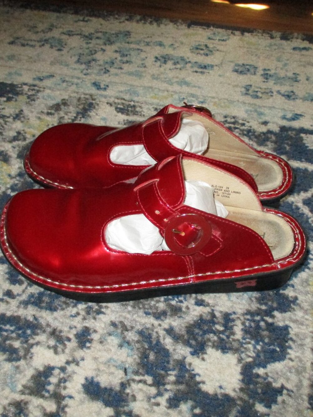 Alegria ALG - 124  Red Patent Leather Clogs 39  9-9.5